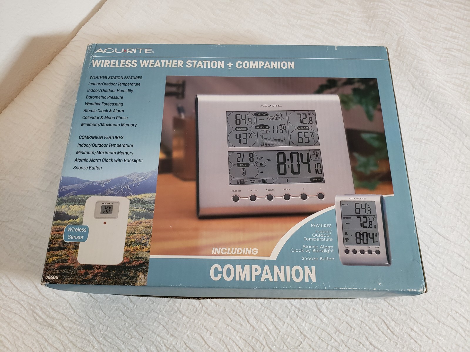 NEW ACU-RITE WIRELESS WEATHER STATION + COMPANION 00605 ACURITE Indoor / Outdoor