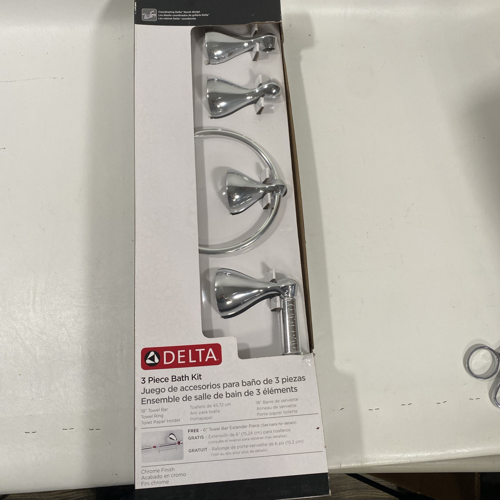 Delta Fnds63-PC Silverton 3-Piece Bath Accessory Kit in Polished Chrome