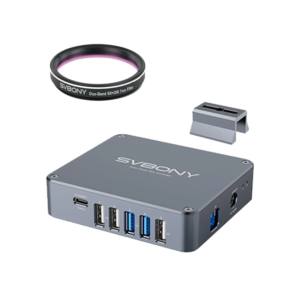 SVBONY SV241 Pro Telescope Power Adapter + SV220 7nm 1.25" S+O Nebula Filter