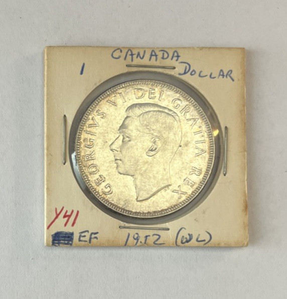 1952 Canadian $1 Dollar .800 Silver Coin Ex Fine (MM00176)