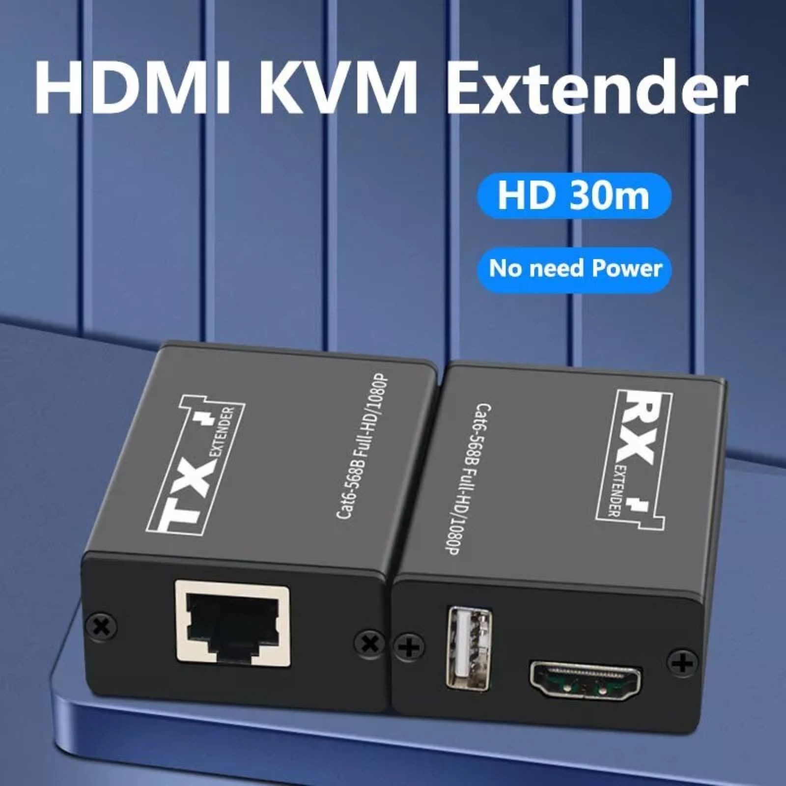New USB KVM HDMI Extender RJ45 Cat6 Ethernet Network Cable For DVR NVR Recorder