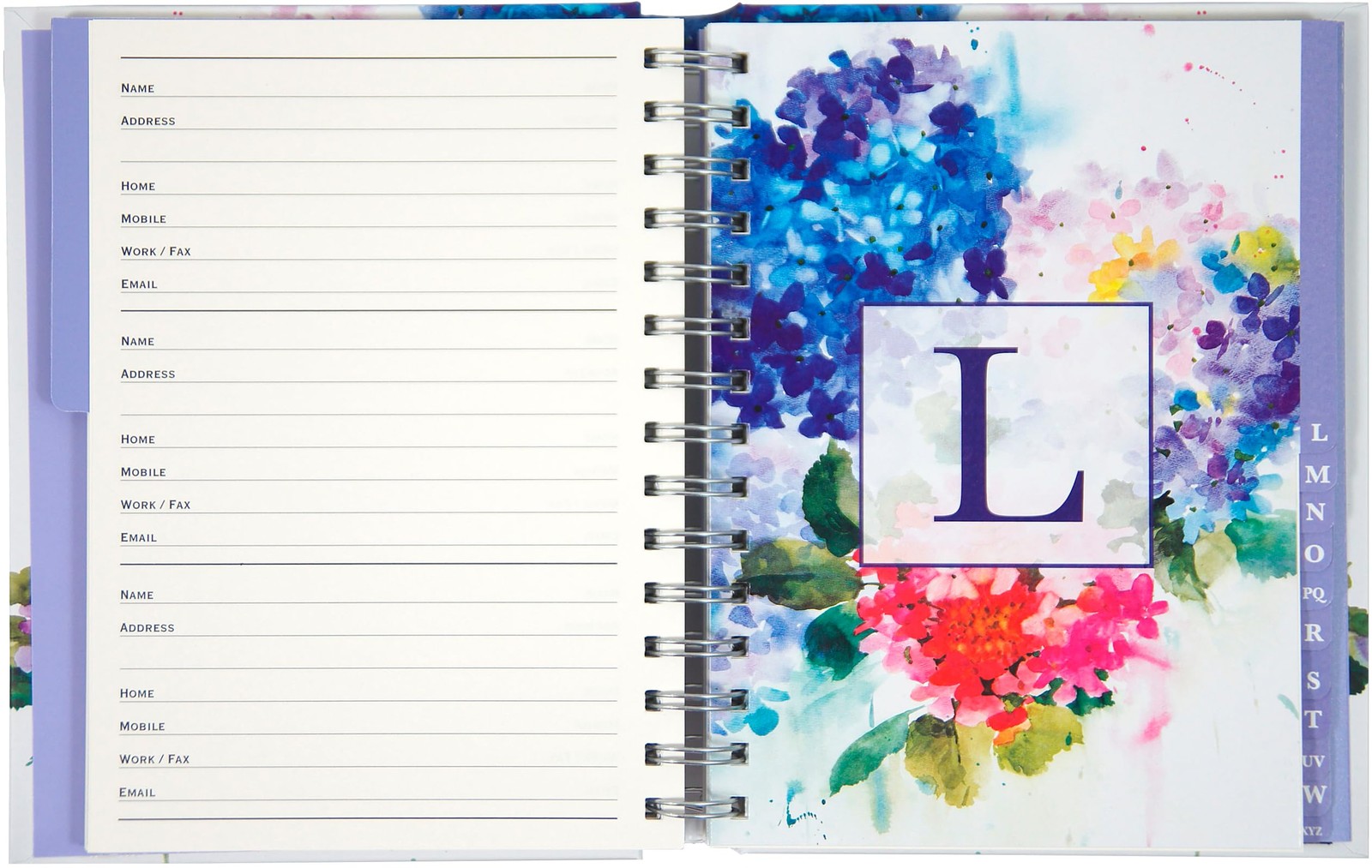Hydrangeas Large Address Book