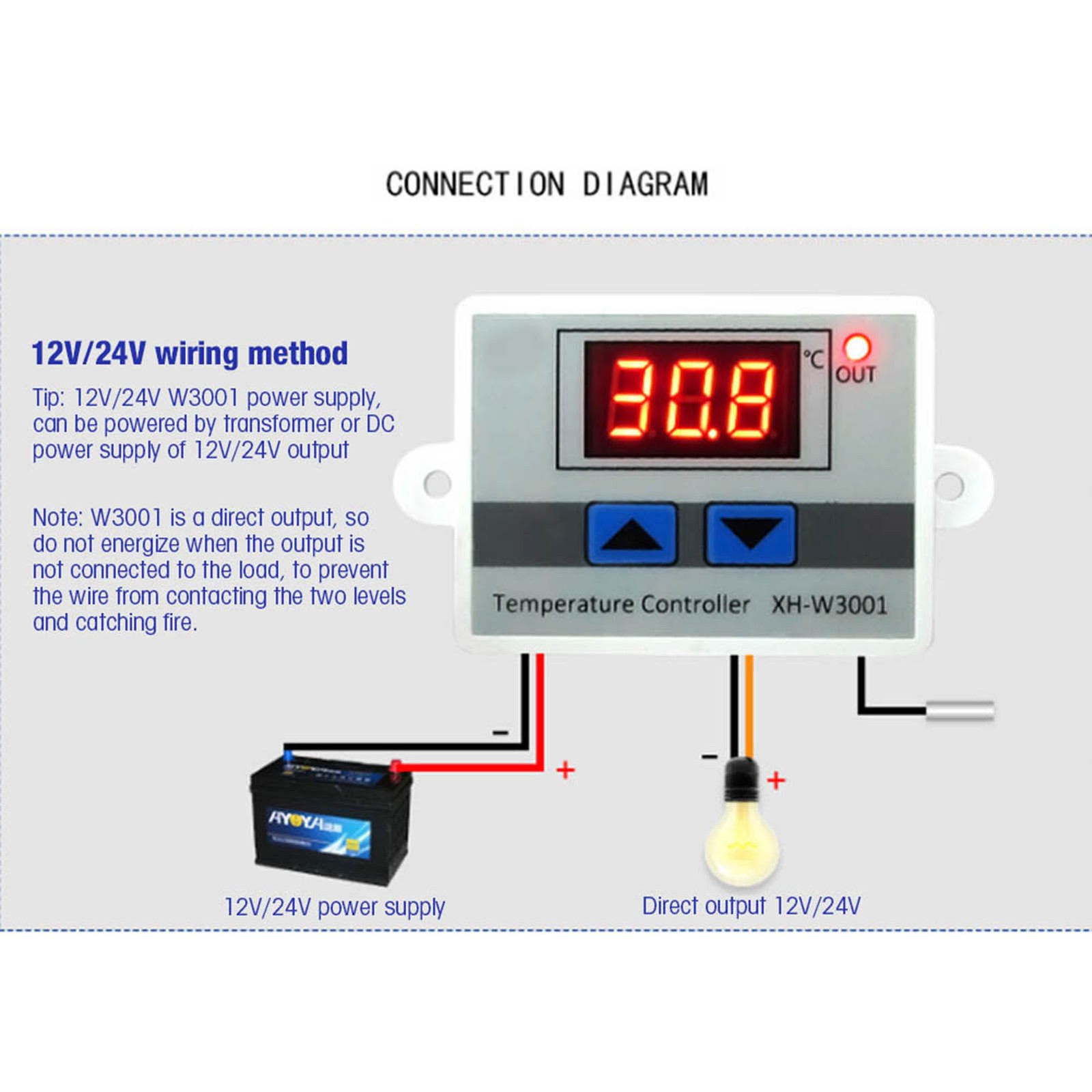 1 Digital Temperature Controller Waterproof Thermostat Switch For Hatching