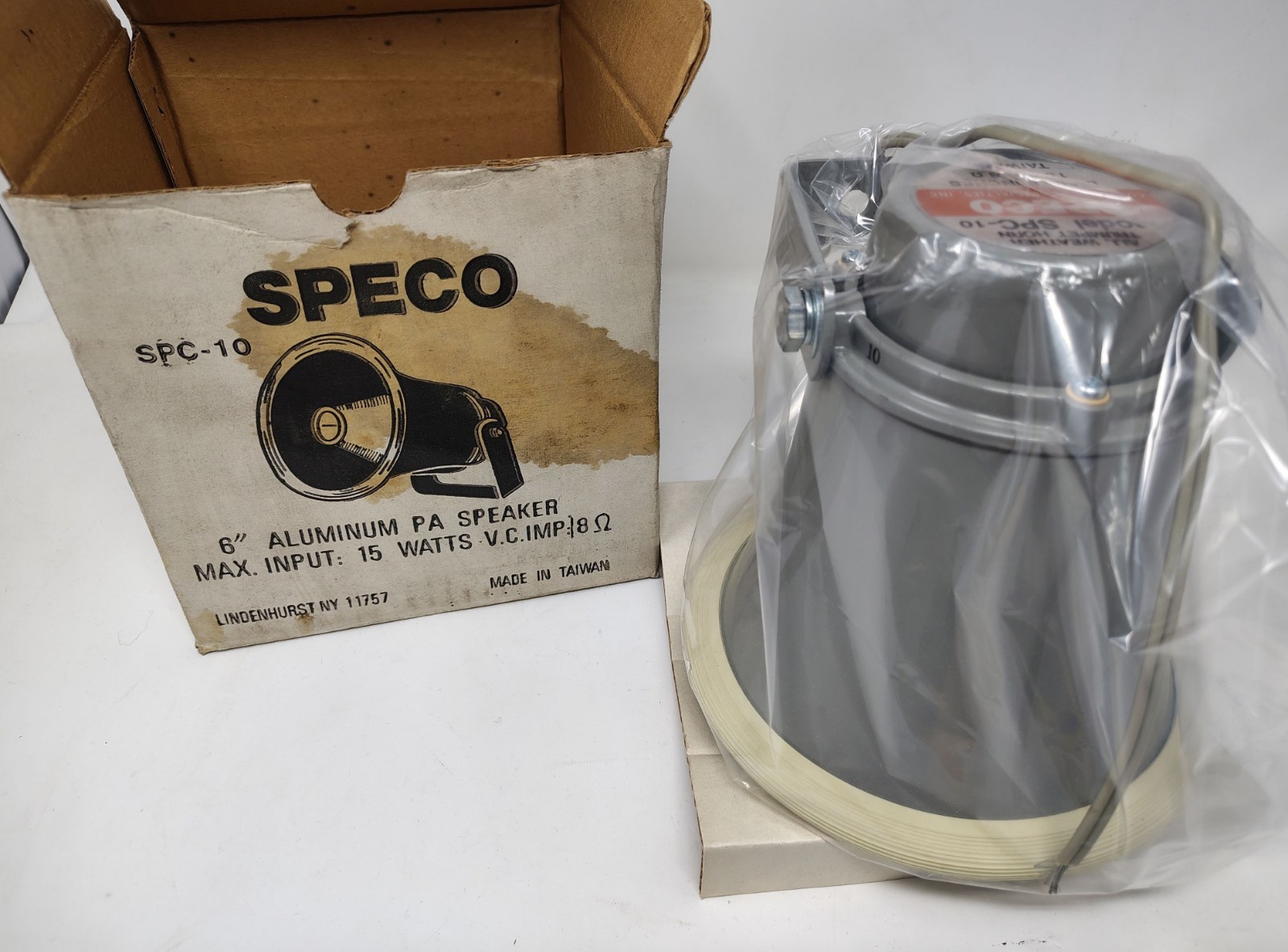 6" 15W Weather-Resistant PA Horn Speaker Speco Technologies SPC-10 (8 Ohms) NEW