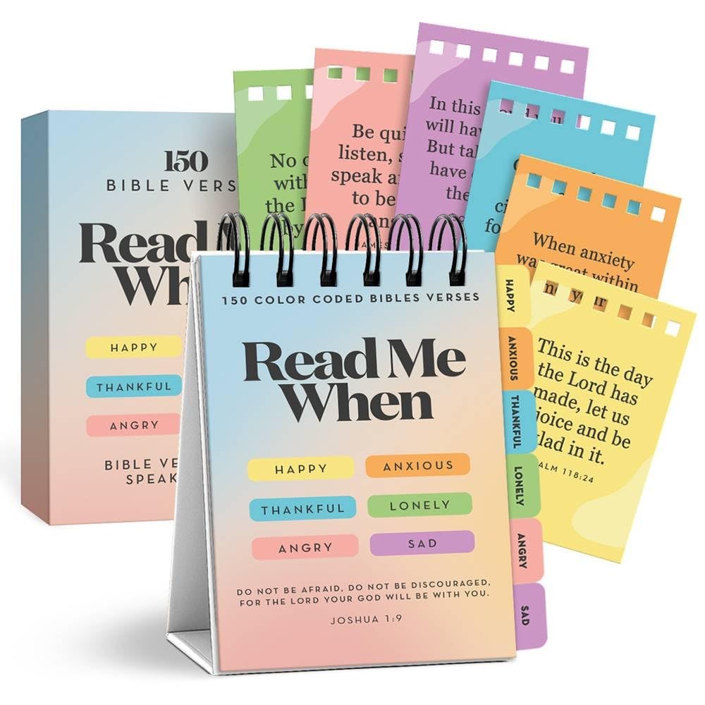 Stitchers Read Me When Bible Verse Flipbook – A5 or 4x6 inches, Multi Color