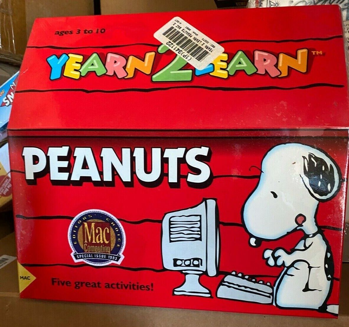 PEANUTS Snoopy Yearn 2 Learn Software New sealed collectors rare vintage NIB