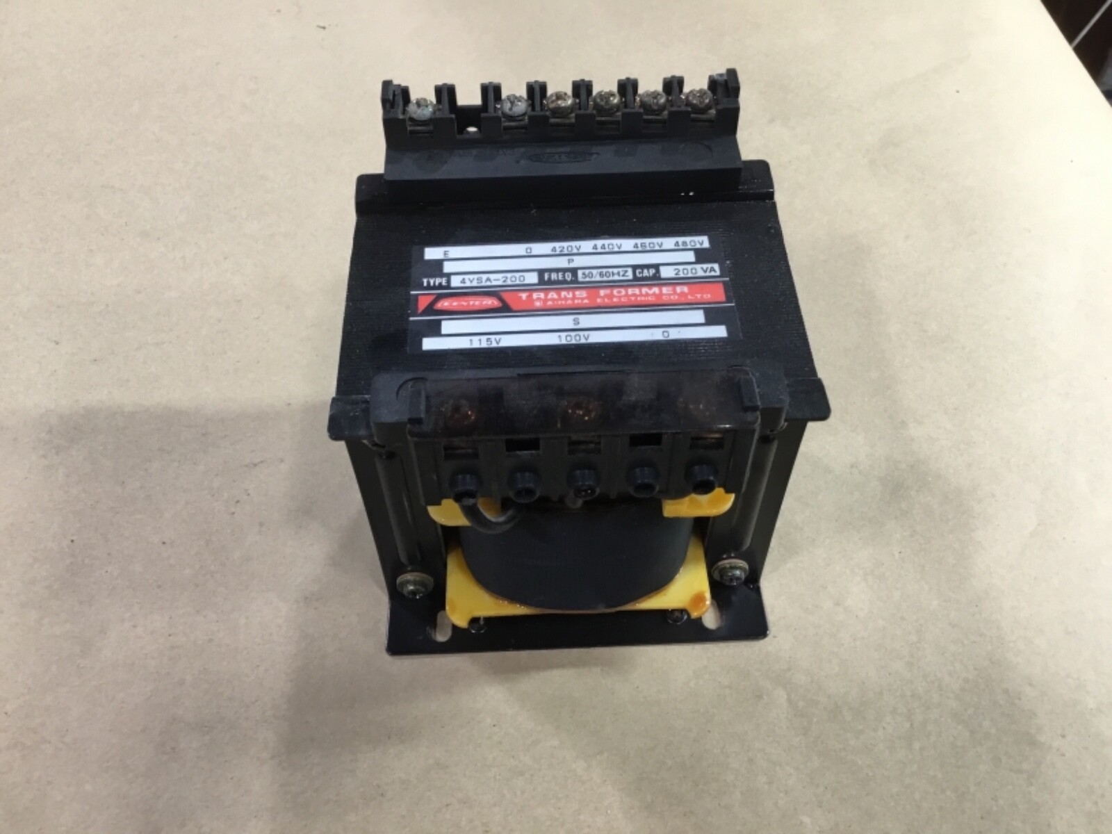 Aihara Electric Center 4YSA-200 Transformer 200VA 200 VA 420-480V #3135DKA7PR2