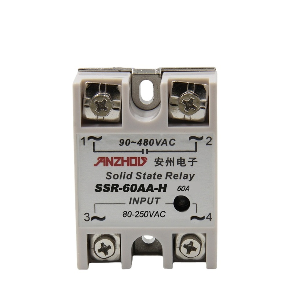 1pc SSR-60AA 60A Solid State Relay 80-250VAC / 90-380VAC