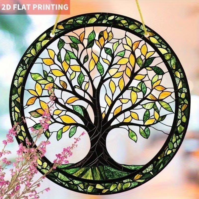 MOTHER"s Day -2D Flat Acrylic Tree of Life Suncatcher -7. 8". FREE SHIPPING