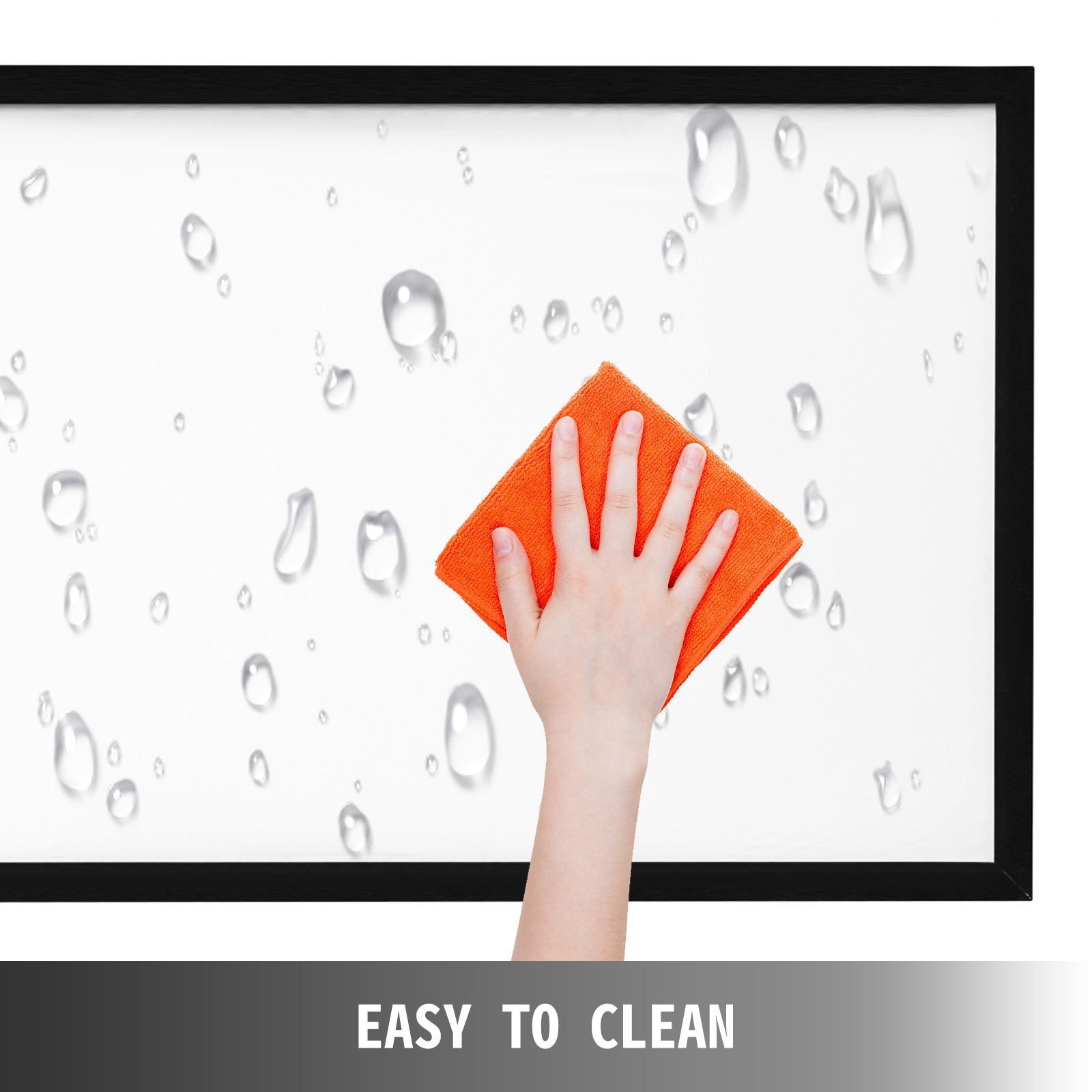 110" HD 16:9 Projector Screen, 160° Viewing Angle, PVC White