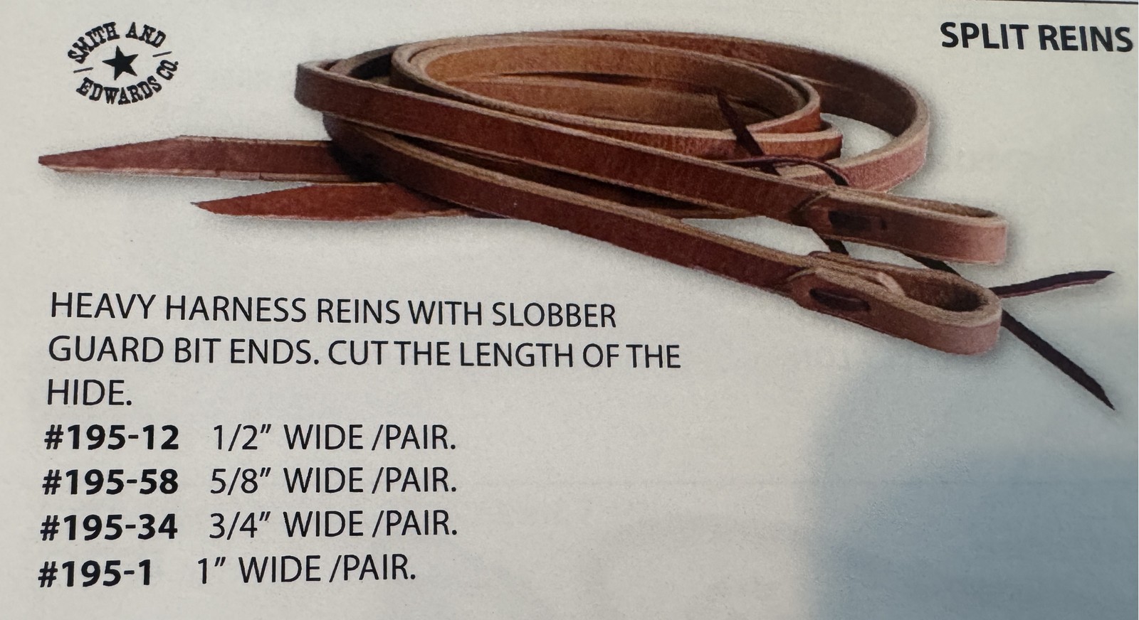 Heavy Harness Split Reins with Slobber Guard Ends