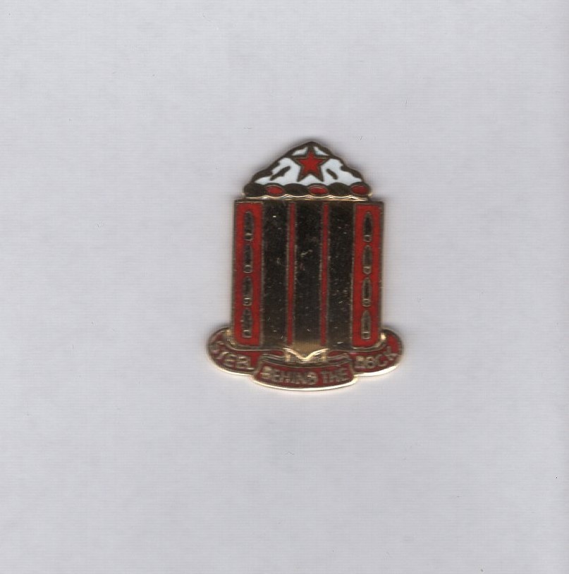 US Army 38th Field Artillery Regiment crest DUI clutchback c/b badge G-23