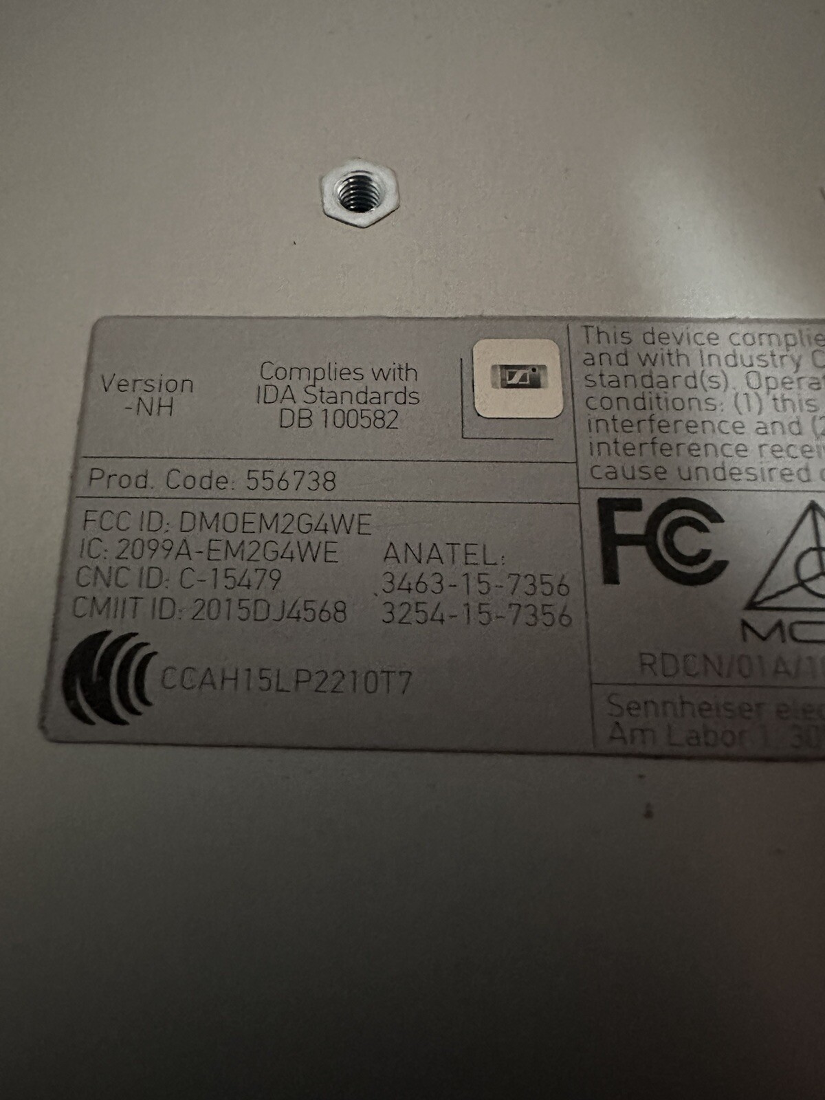 Sennheiser D1 Digital Wireless Mic Receiver EM-D1 EMD1 - TESTED