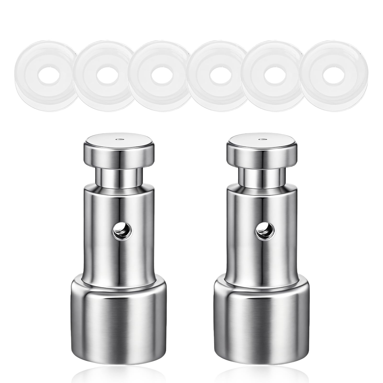2 Pcs Universal Pressure Cooker Replacement Parts Silver Valve Set