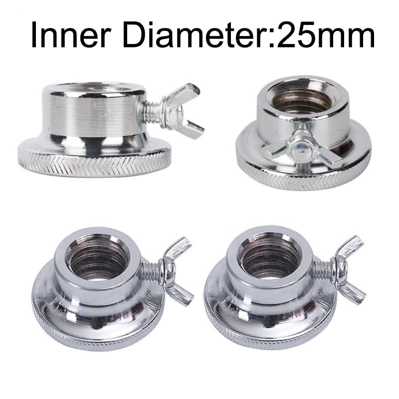 SquEqu 2 Pack Dumbbell Collars Spin Locking Nut with Safety Standard, Silver