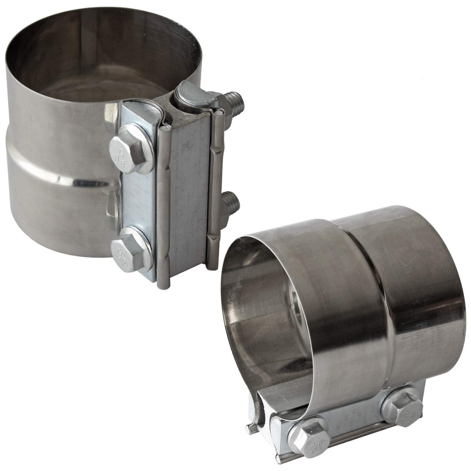 3" Inch Exhaust Clamps Stainless Steel Muffler Band Clamp for 3" Inner Diamet...