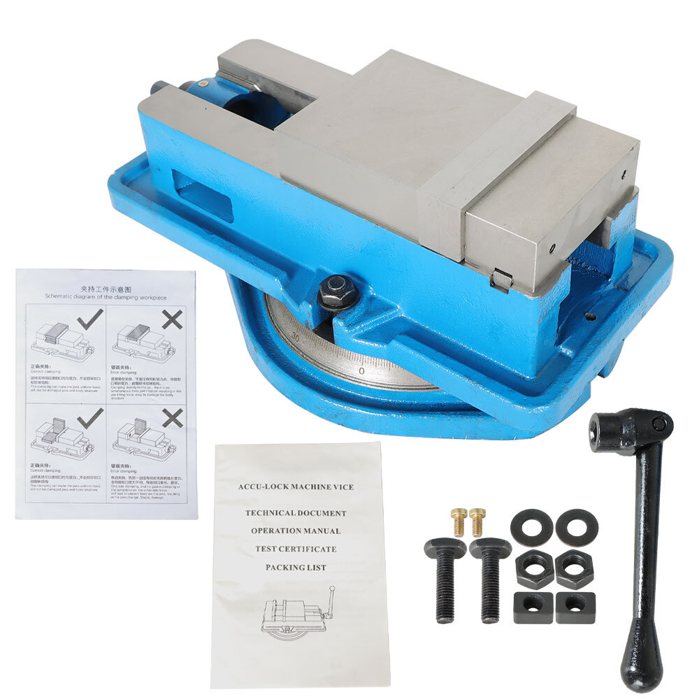 4 Inch Lockdown Vise Precision CNC Milling Machine Bench Clamp Vice With Base