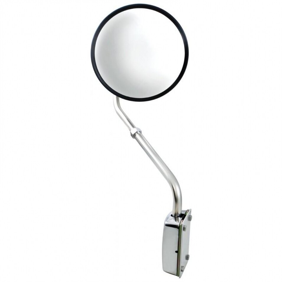 Stainless Steel 8 1/2" Hood Mount Convex Mirror