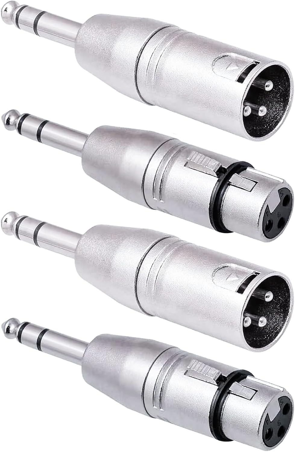 2PX2 (Male to Male, Male Female), Silver (zinc alloy with nickel plating)