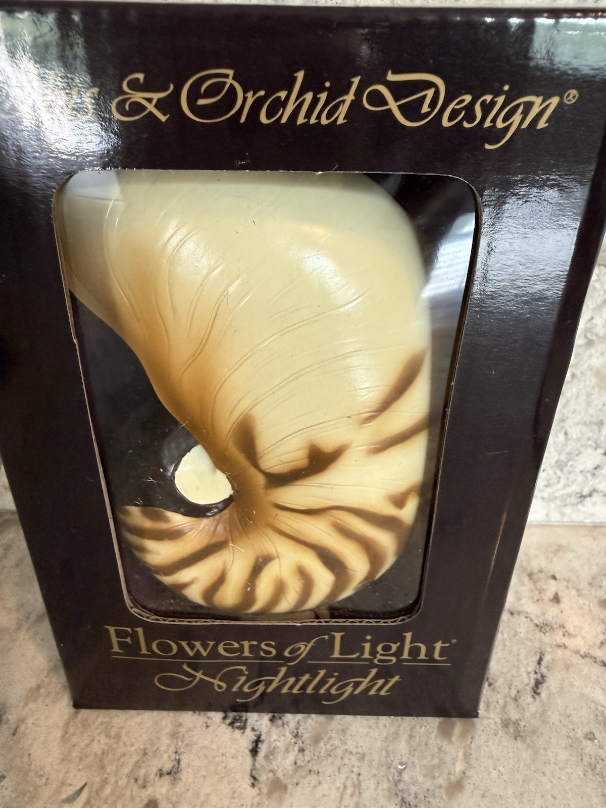 Ibis And Orchid Design Nautilus Shell Night Light New In Box Rare Retired