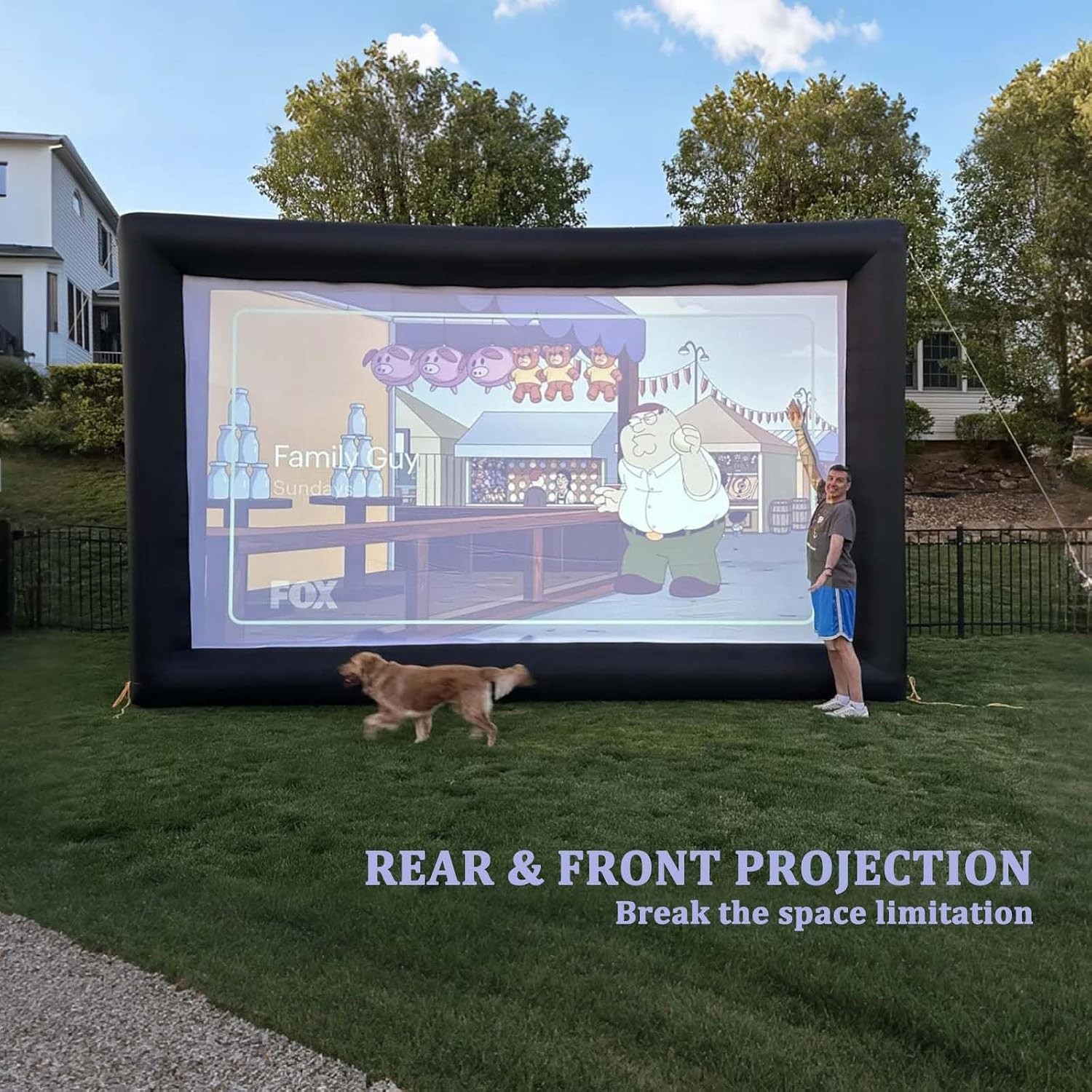25FT Inflatable Outdoor Projector Screen Movie