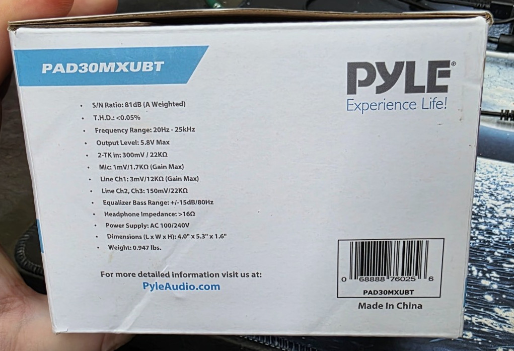 Pyle Digital 3-Channel Mixer DJ Controller Audio Interface w/USB Port PAD30MXUBT
