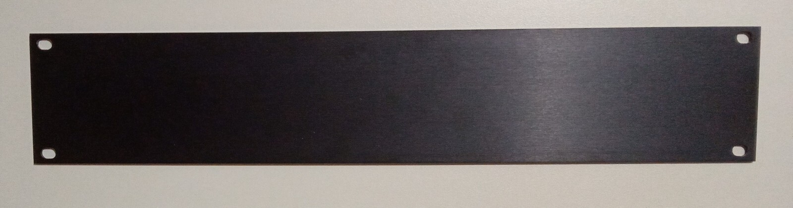 Rack Plate - 2RU - Black Textured Matte Finish