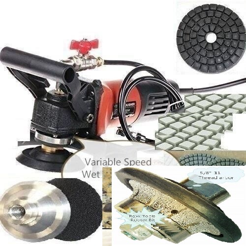 3/8" Roundover Bullnose Granite Countertop Wet Polisher Concrete 23 Polish Pad