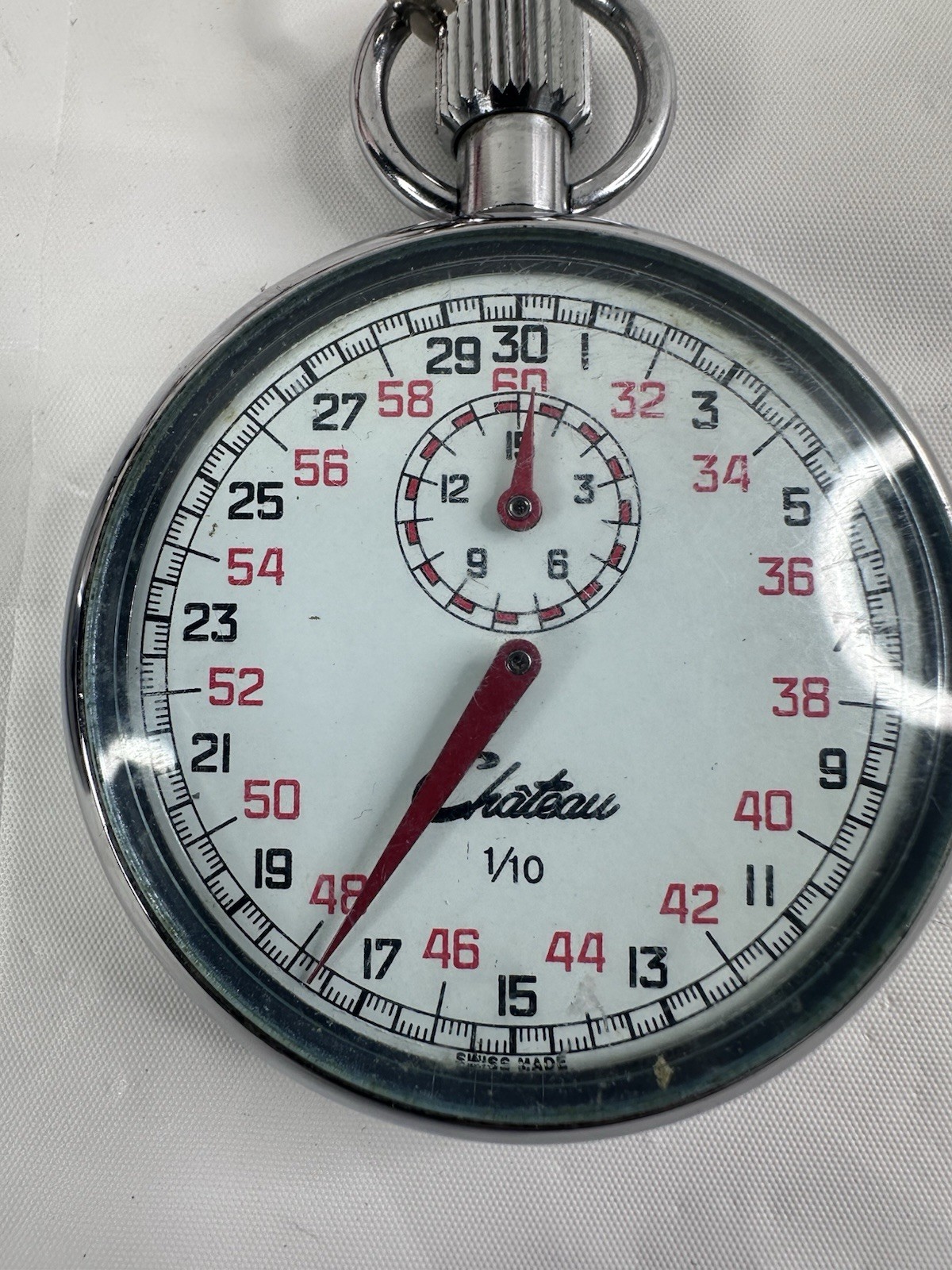 Chateau 1/10 Swiss Made Stopwatch Vintage Gym Sports England