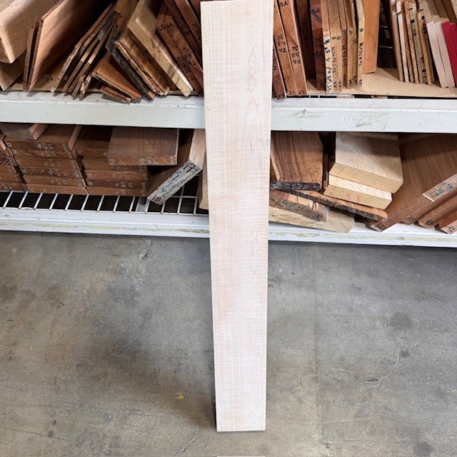 Flame Maple Curly 1.2”X5"x40” 🍁Bass Guitar Neck Figured KD
