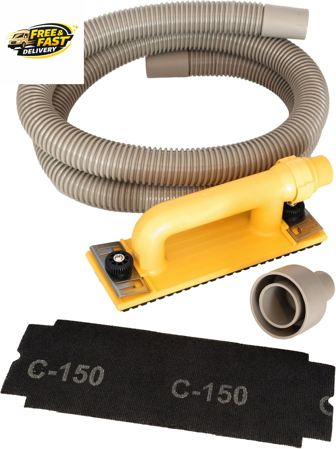 Tools 09165 Dust-Free Drywall Vacuum Hand Sander with 6-Foot Hose