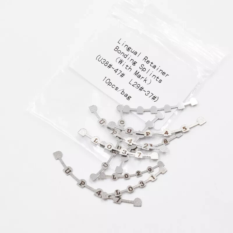 10 Pcs/Pack Dental Lingual Retainer Bonding Splints Orthodontic Wire Upper/Lower