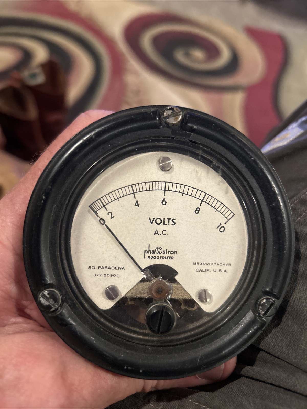 VINTAGE PHASTRON RUGGEDIZED GAUGE, PASADENA, CA. mr36wo1oacvvr & 372-50904