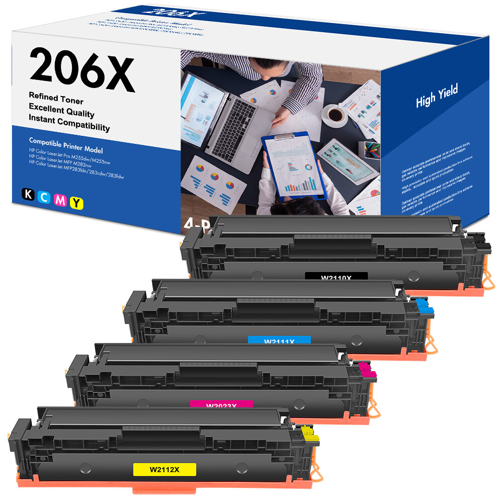 W2110A / X Toner Fits For HP 206A / X LaserJet Pro MFP M283fdw M255 M282 No Chip
