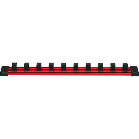 Milwaukee Tool 49-66-6736 Socketrail, Blk, Red, Plastic, 1313/16In, 1Pk