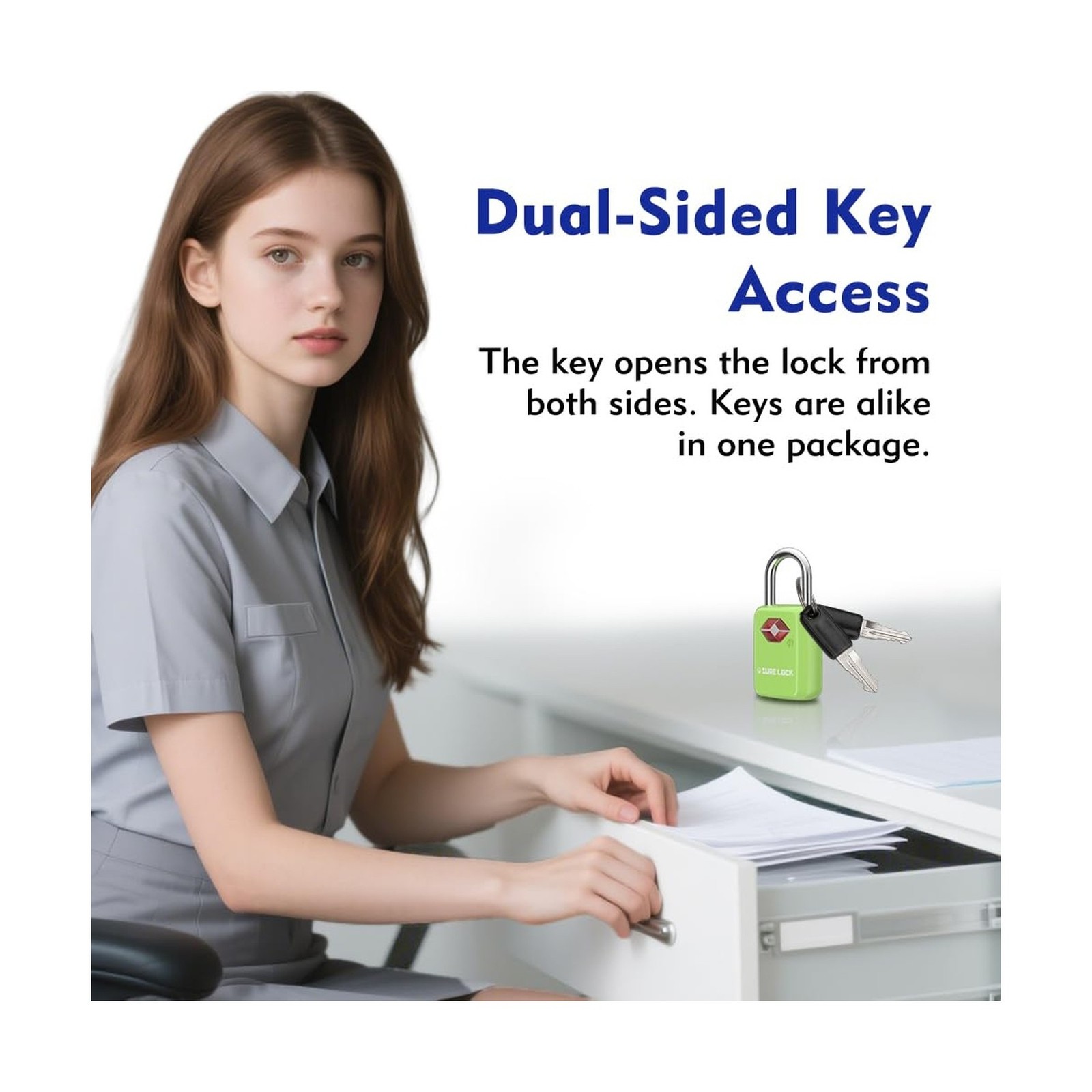 SURE LOCK Mini TSA Approved Keyed Luggage Lock – One Key Opens ... FAST US