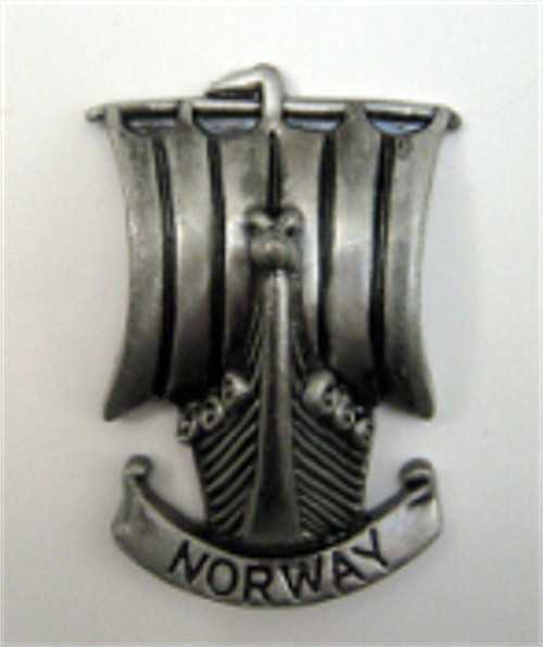 Pewter Viking Ship Norway Magnet
