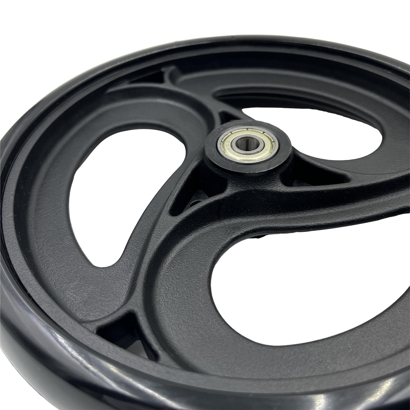 Yuqim 2 Pcs 8" Replacement Wheels for Rollator Walker & 8 Inch, Black