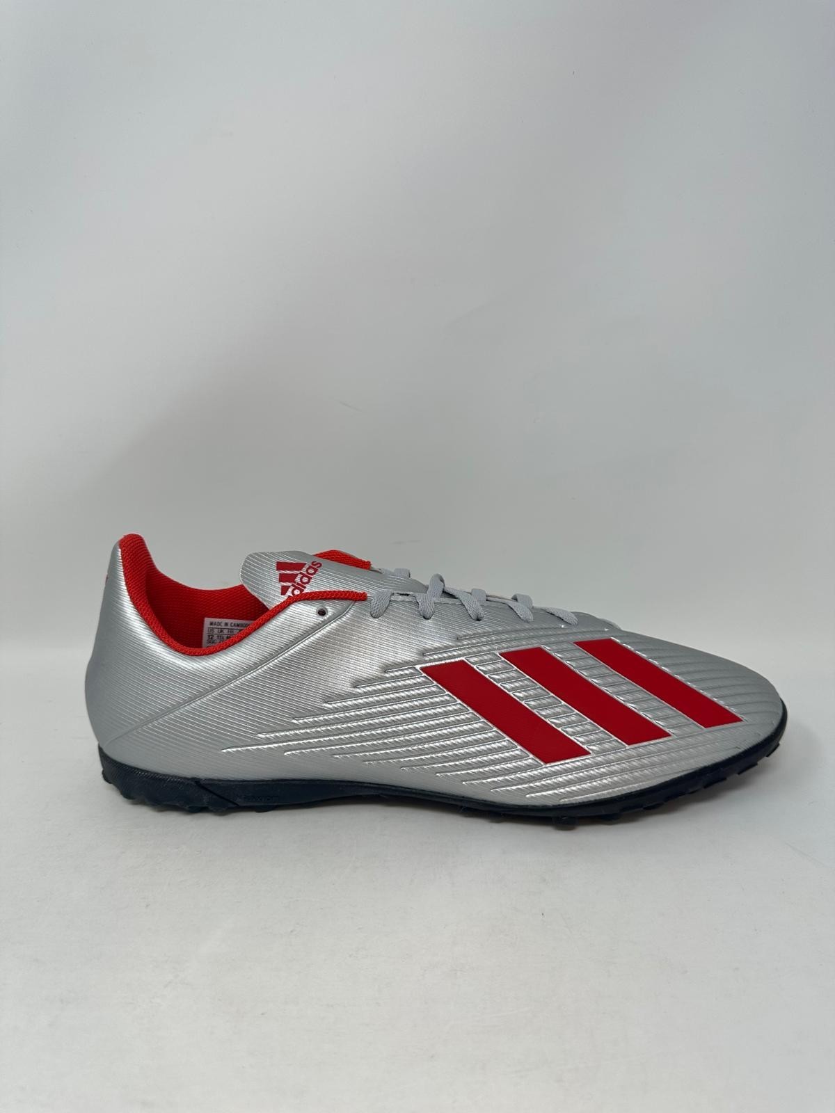 Adidas Men's X 19.4 TF Soccer Shoe F35344 - US:12, Silver/Red, M3(C240T)