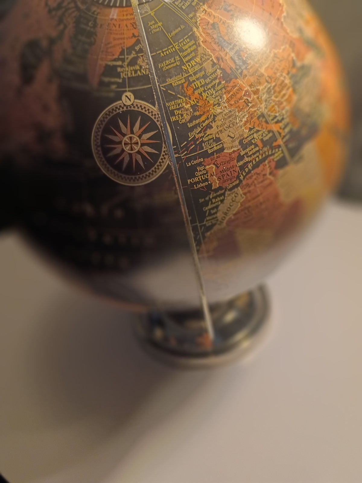 : Elements Decorative Tabletop Globe - 8x11 Inch - Office & Library Decor