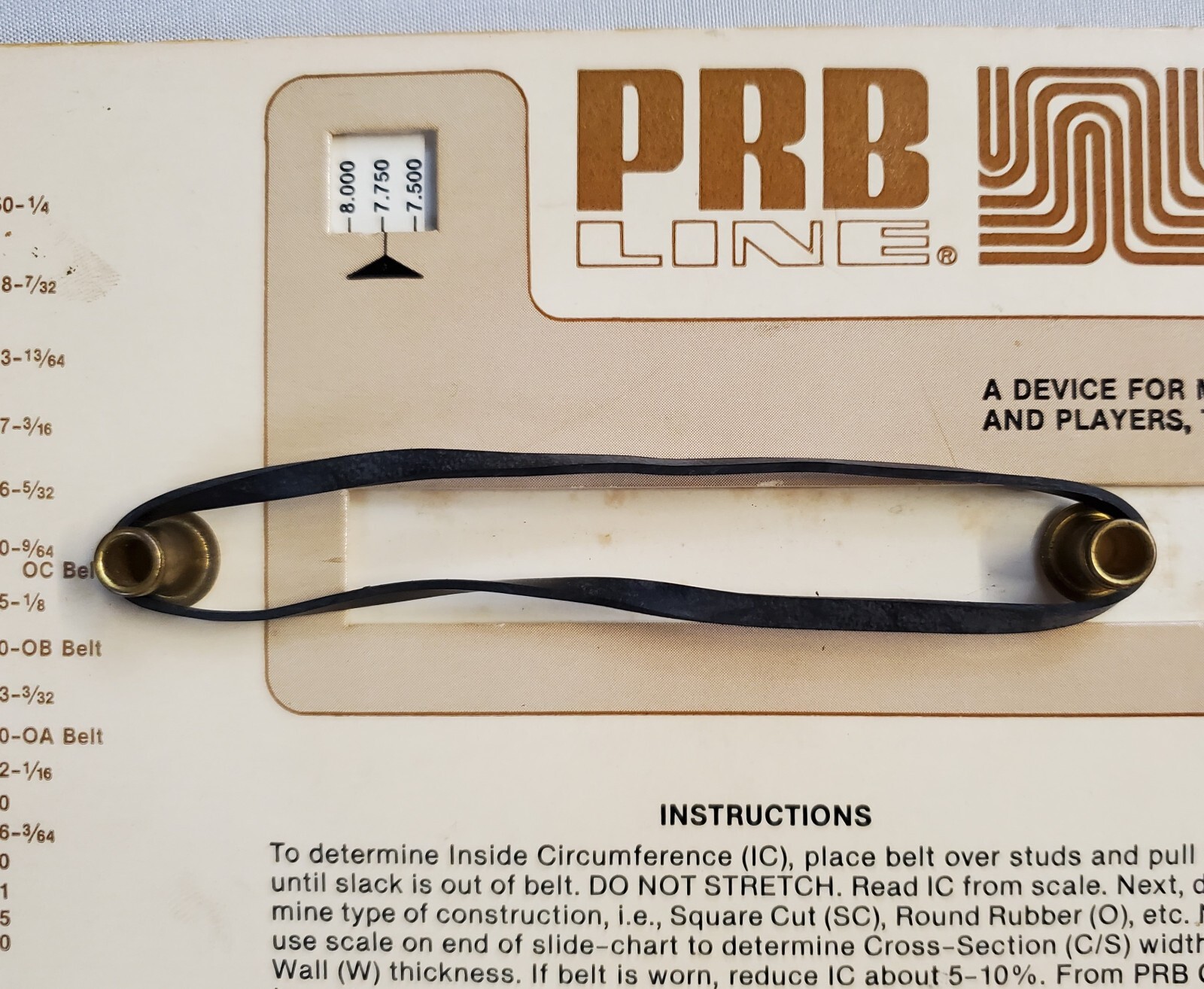 PRB Line Replacement Flat Rubber Belt FRY7.7 Electronics Projectors Recorders