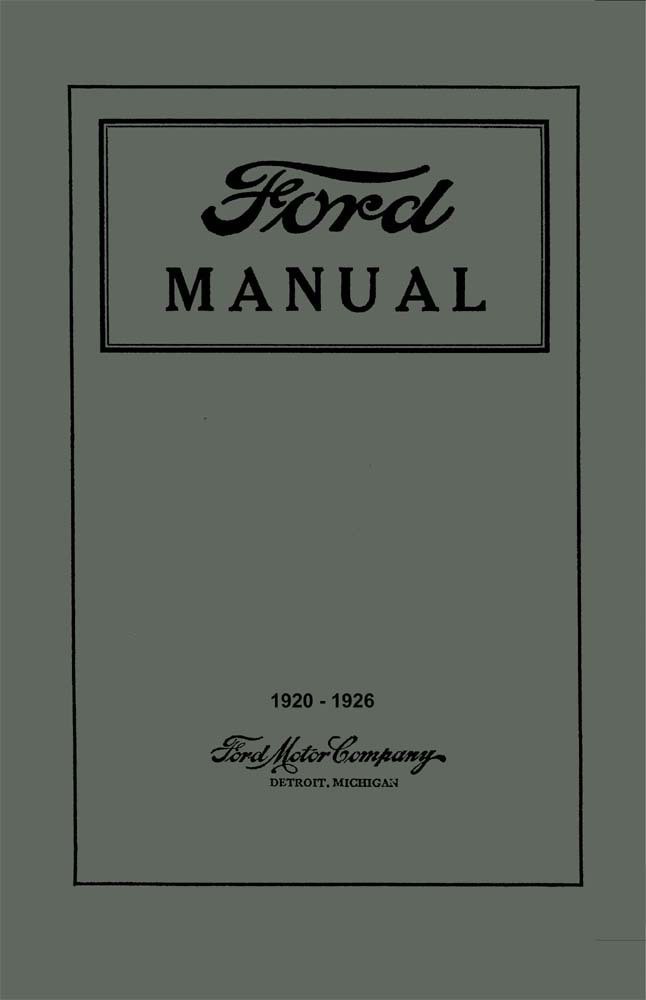 1920â€“1926 Ford Model T Owner's Manual