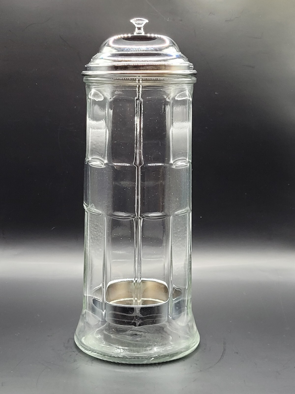Vintage Tablecraft Glass Drinking Straw Holder/Dispenser 11"