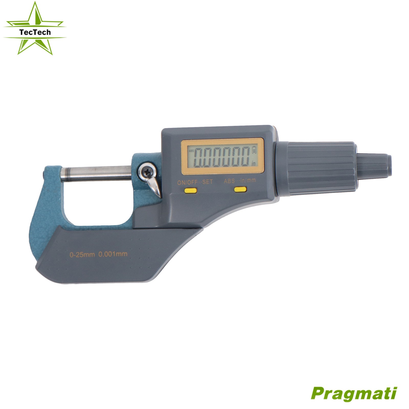 Electronic Micrometer 0-1" 0.00015" Accuracy Knurling Pattern W/ LCD screen