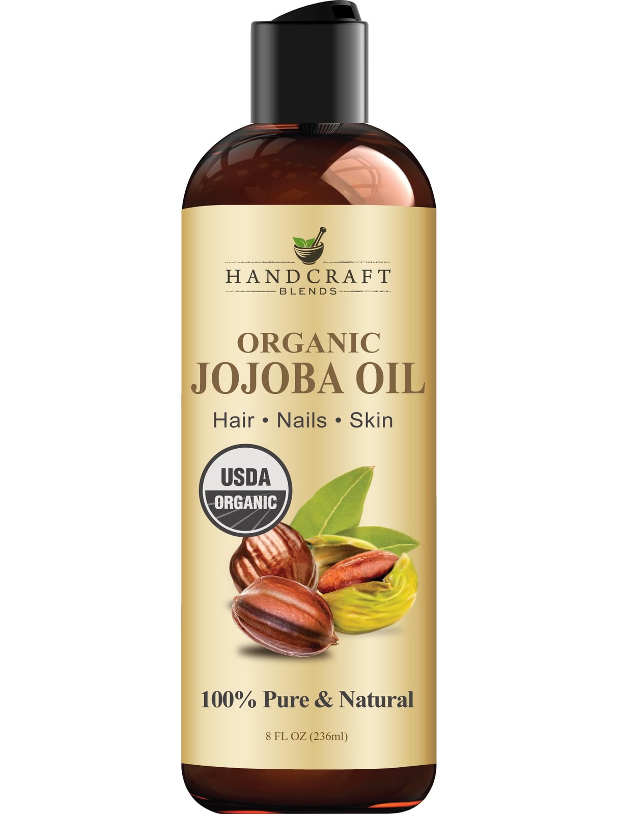 USDA Organic Jojoba Oil | Cold-Pressed | 8 Fl Oz | 100% Pure & Natural | for ...