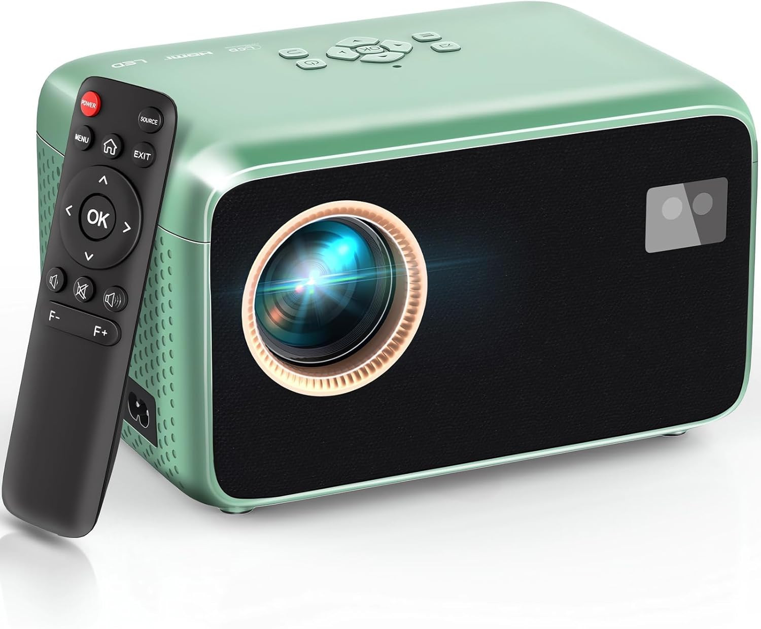 Projector with Wifi and Bluetooth, Native 1080P Portable Mini Projector 4K Suppo