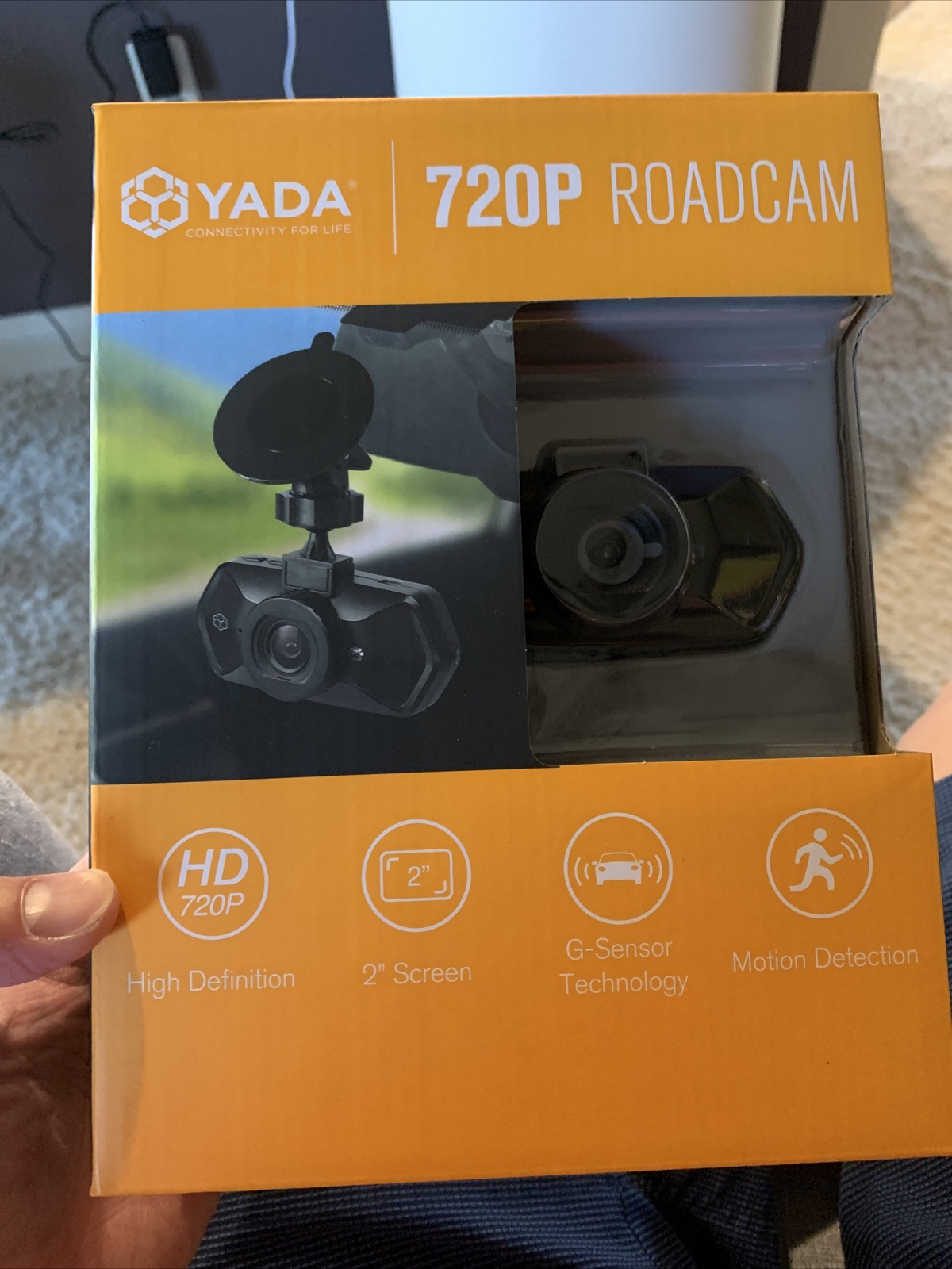 Yada -Roadcam -720P Black Dash Camera- 120-Degree Wide Angle Lens, G-Sensor -NEW