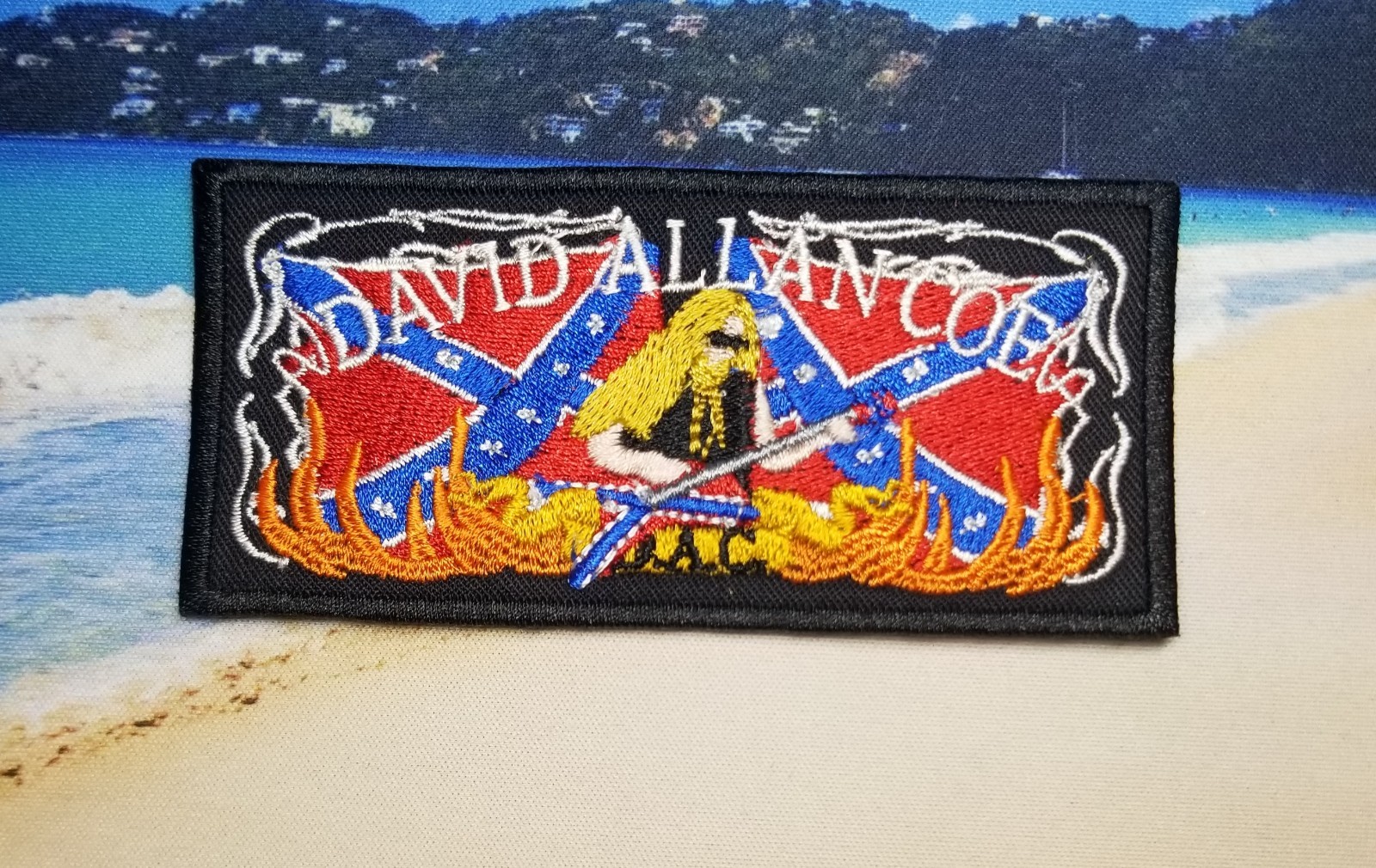 EMBROIDERED DAVID ALLAN COE MUSCIAN PATCH (Please Read Ad)