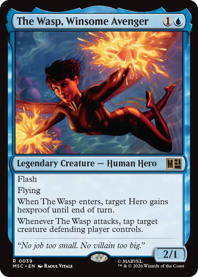 x1 The Wasp, Winsome Avenger R MTG Commander: Marvel Super Heroes M/NM, English