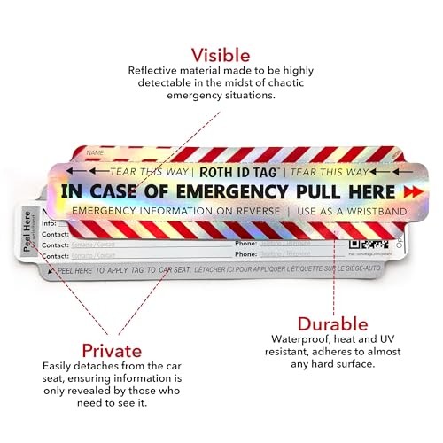 Mega Kit | Emergency Contact Identification System for Car Seats, 10